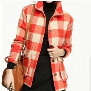 J Crew stadium cloth coat in buffalo plaid